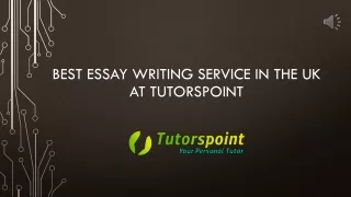 Best Essay Writing Service in the UK at Tutorspoint