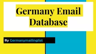 Email Database and Marketing Lists providers
