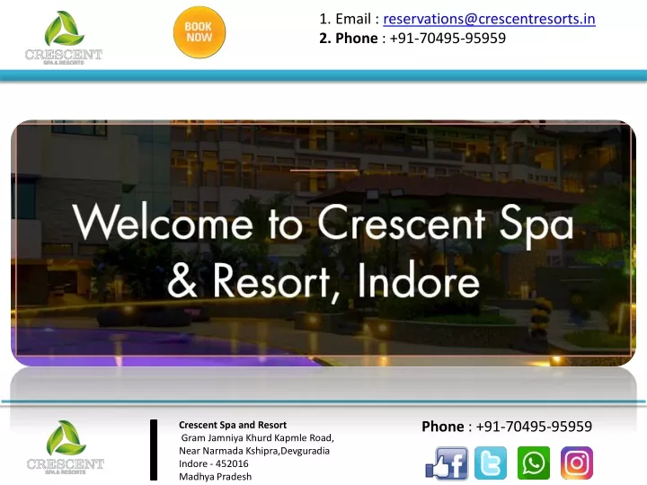 email reservations@crescentresorts in phone