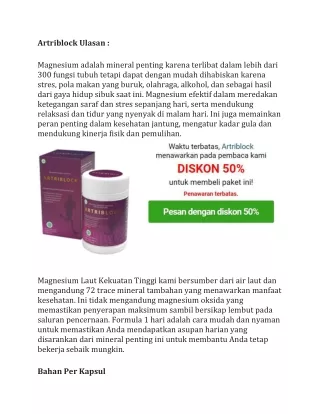 artriblock ulasan magnesium adalah mineral