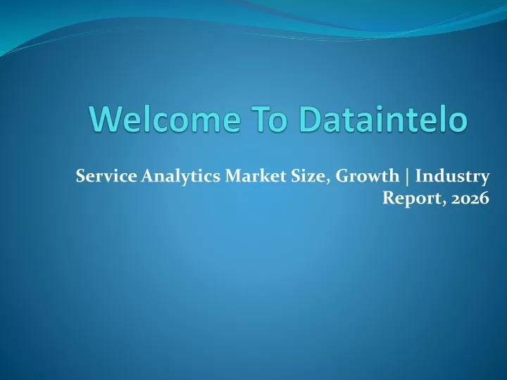 welcome to dataintelo