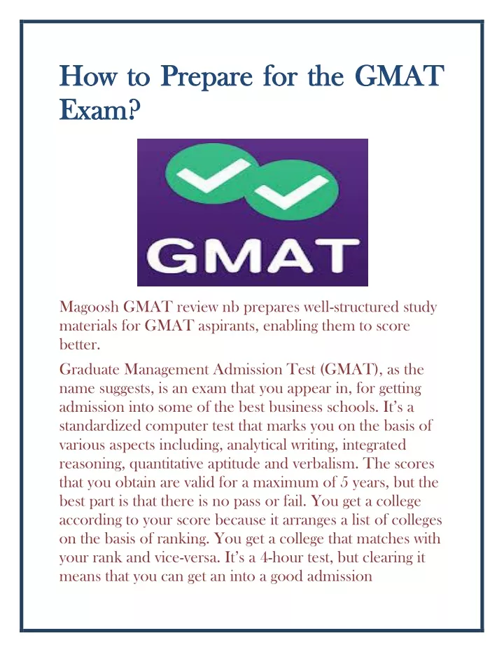 how to prepare for the gmat how to prepare