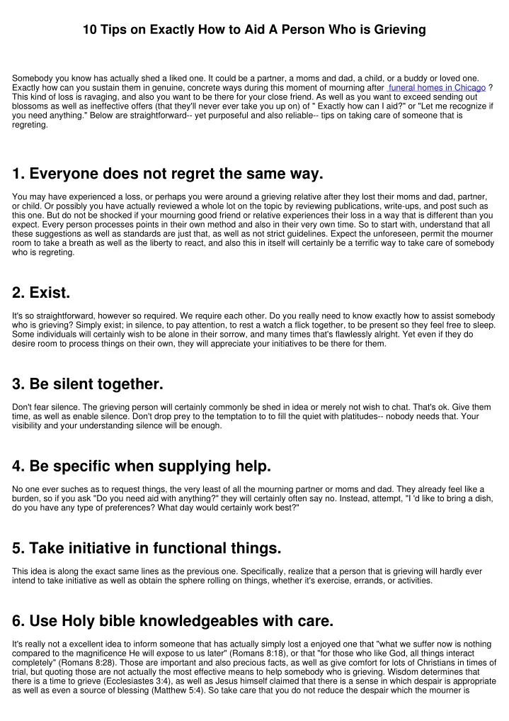 10 tips on exactly how to aid a person