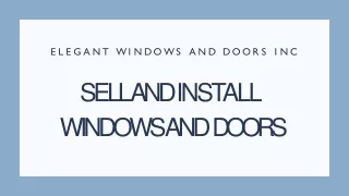 Best Doors and Window Installer Company