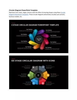 circular diagram powerpoint template represent