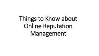 Jesse Levine Norristown - Importance of Online Reputation Management