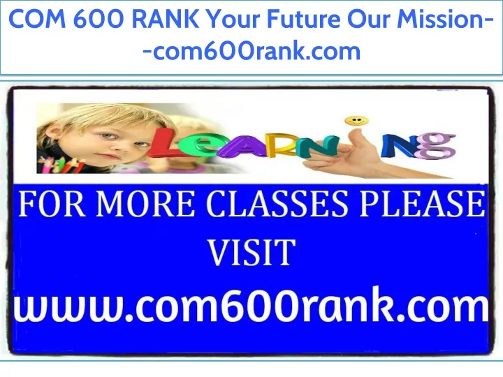 com 600 rank your future our mission com600rank