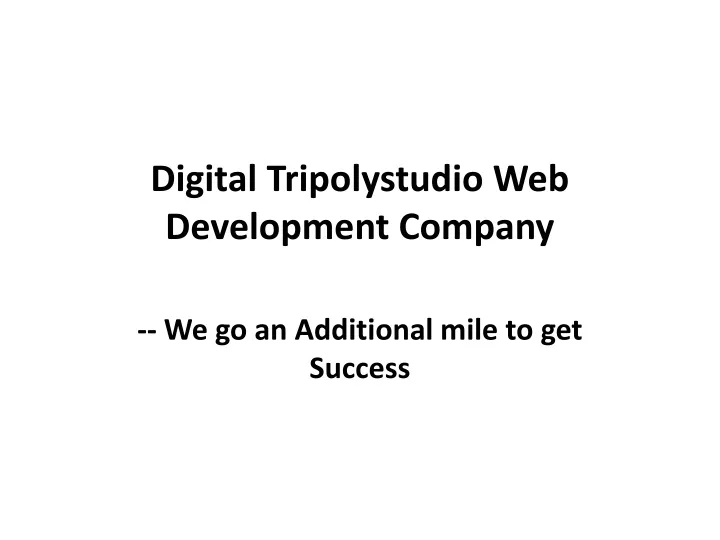 digital tripolystudio web development company