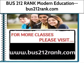 BUS 212 RANK Modern Education--bus212rank.com