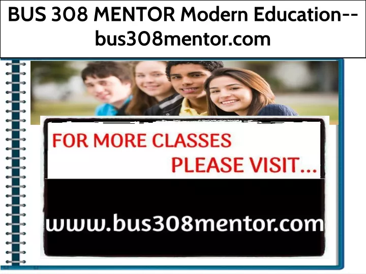 bus 308 mentor modern education bus308mentor com