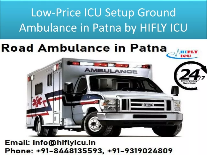 low price icu setup ground ambulance in patna by hifly icu