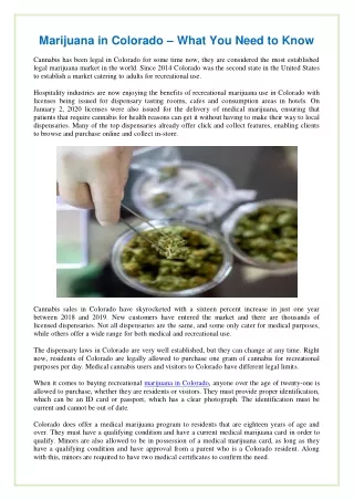 marijuana in colorado what you need to know