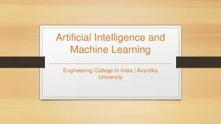 artificial intelligence and machine learning