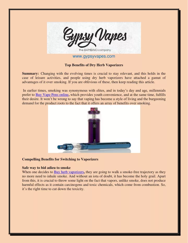 www gypsyvapes com top benefits of dry herb
