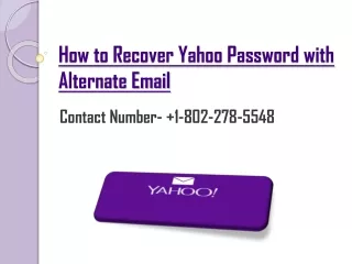 How Do I Recover My Yahoo Password?
