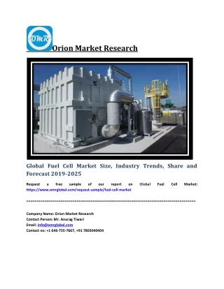 Global Fuel Cell Market Size, Industry Trends, Share and Forecast 2019-2025