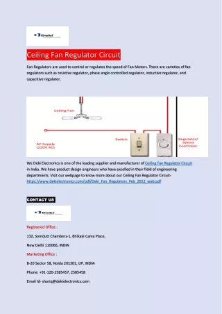 ceiling fan regulator circuit