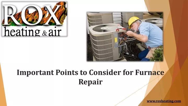 important points to consider for furnace repair