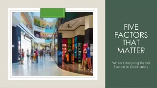five factors that matter