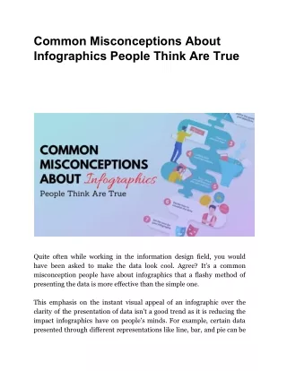 common misconceptions about infographics people