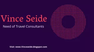 Vince Seide - responsibilities of a travel consultant