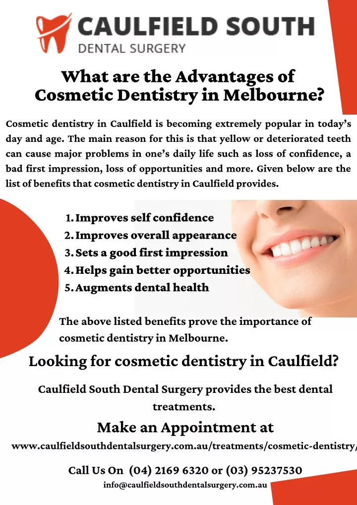 what are the advantages of cosmetic dentistry