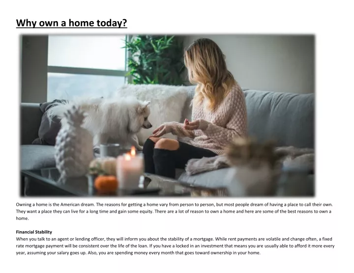 why own a home today