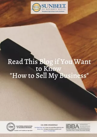 Read This Blog if You Want to Know How to Sell My Business