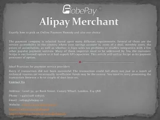 alipay merchant
