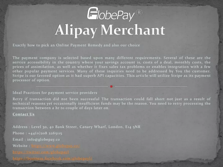 alipay merchant