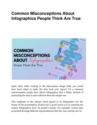 common misconceptions about infographics people think are true