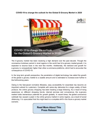 COVID-19 to change the outlook for the Global E-Grocery Market in 2020