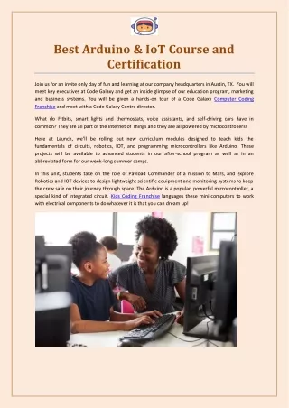 best arduino iot course and certification