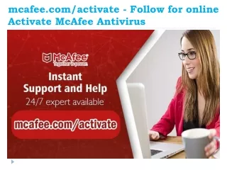 mcafee com activate follow for online activate mcafee antivirus