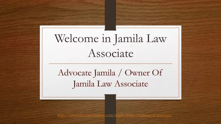 welcome in jamila law associate