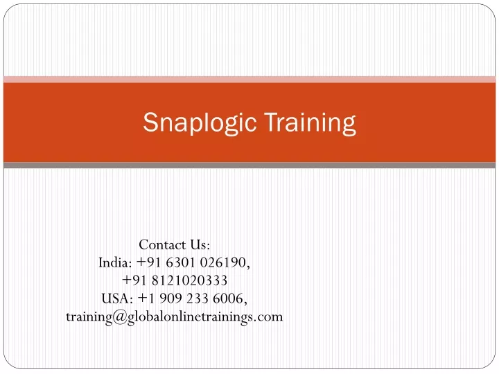 snaplogic training