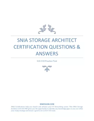 snia storage architect certification questions
