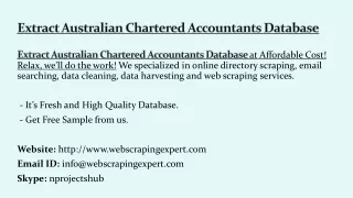 extract australian chartered accountants database
