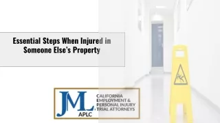 essential steps when injured in someone else