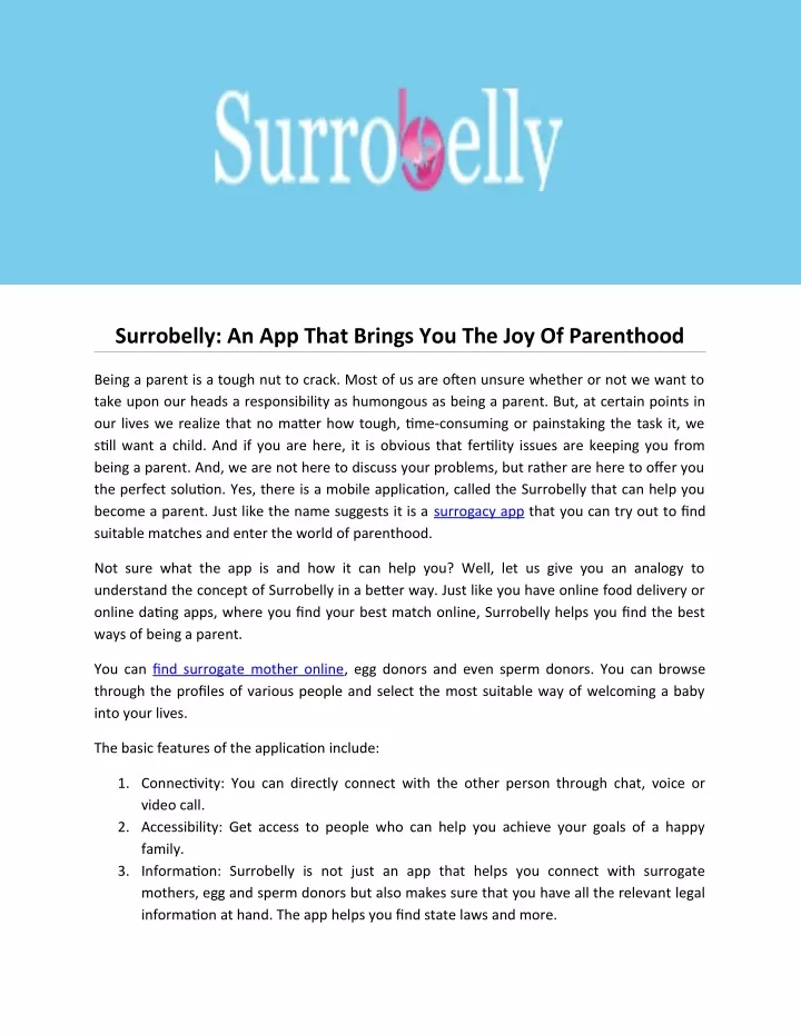 surrobelly an app that brings