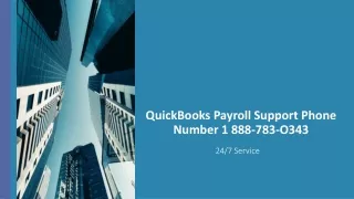 QuickBooks Payroll Support Phone Number 1 888-783-O343