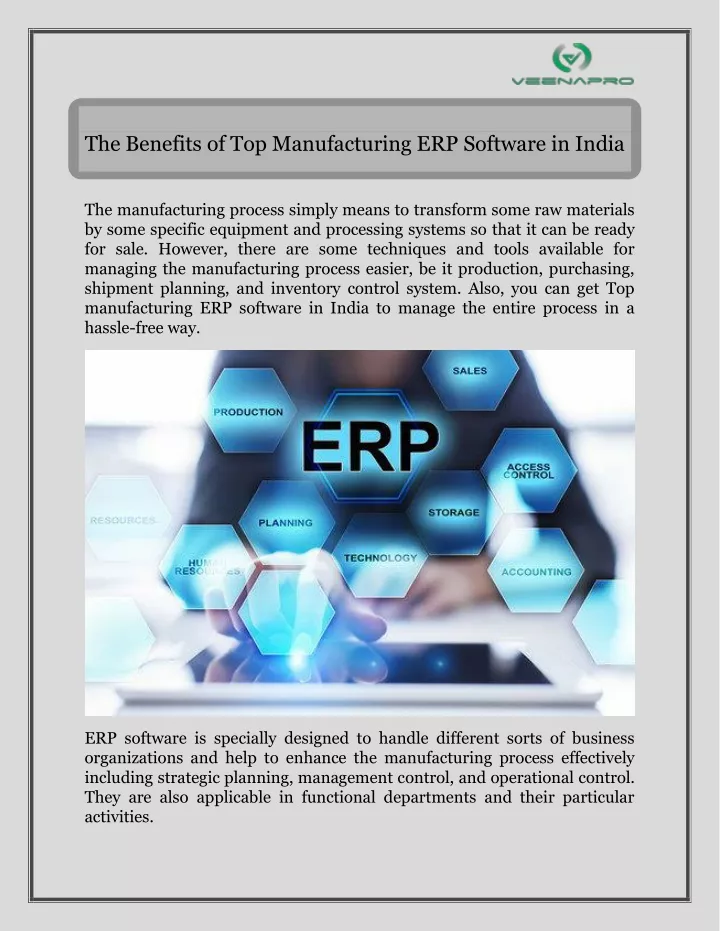 the benefits of top manufacturing erp software