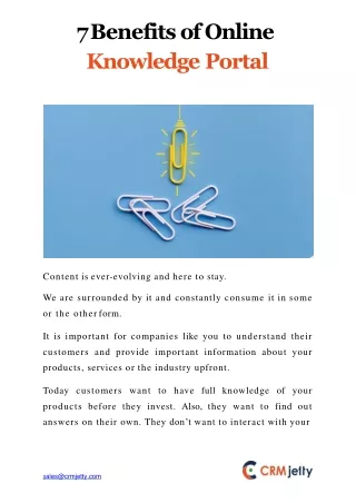 7 benefits of online knowledge portal