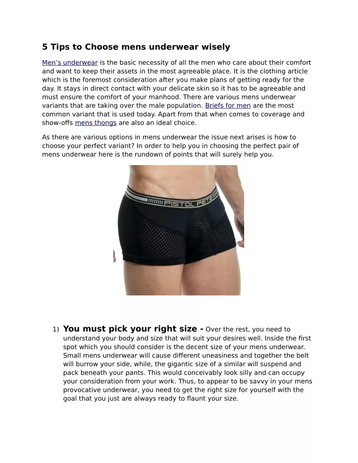5 tips to choose mens underwear wisely