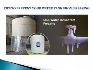 Tips to Prevent Your Water Tank From Freezing