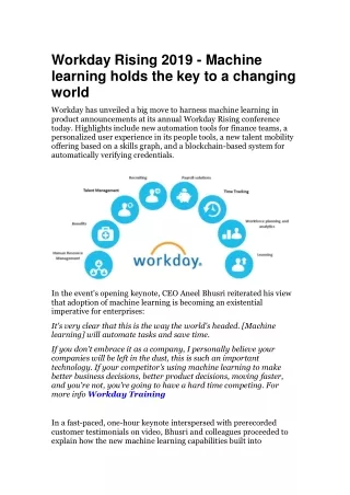 Workday Rising 2020 - Machine learning holds the key to a changing world