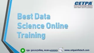 Best Data Science Online Training | Cetpa Infotech