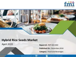 Hybrid Rice Seeds Market To Witness Sales Slump In Near Term Due To COVID-19; Long-Term Outlook Remains Positive