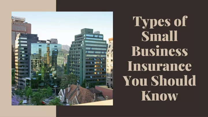 types of small business insurance you should know