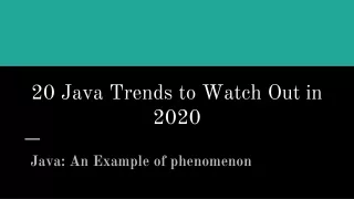 Java 14 and other trends knocking in 2020 | Parangat Technologies
